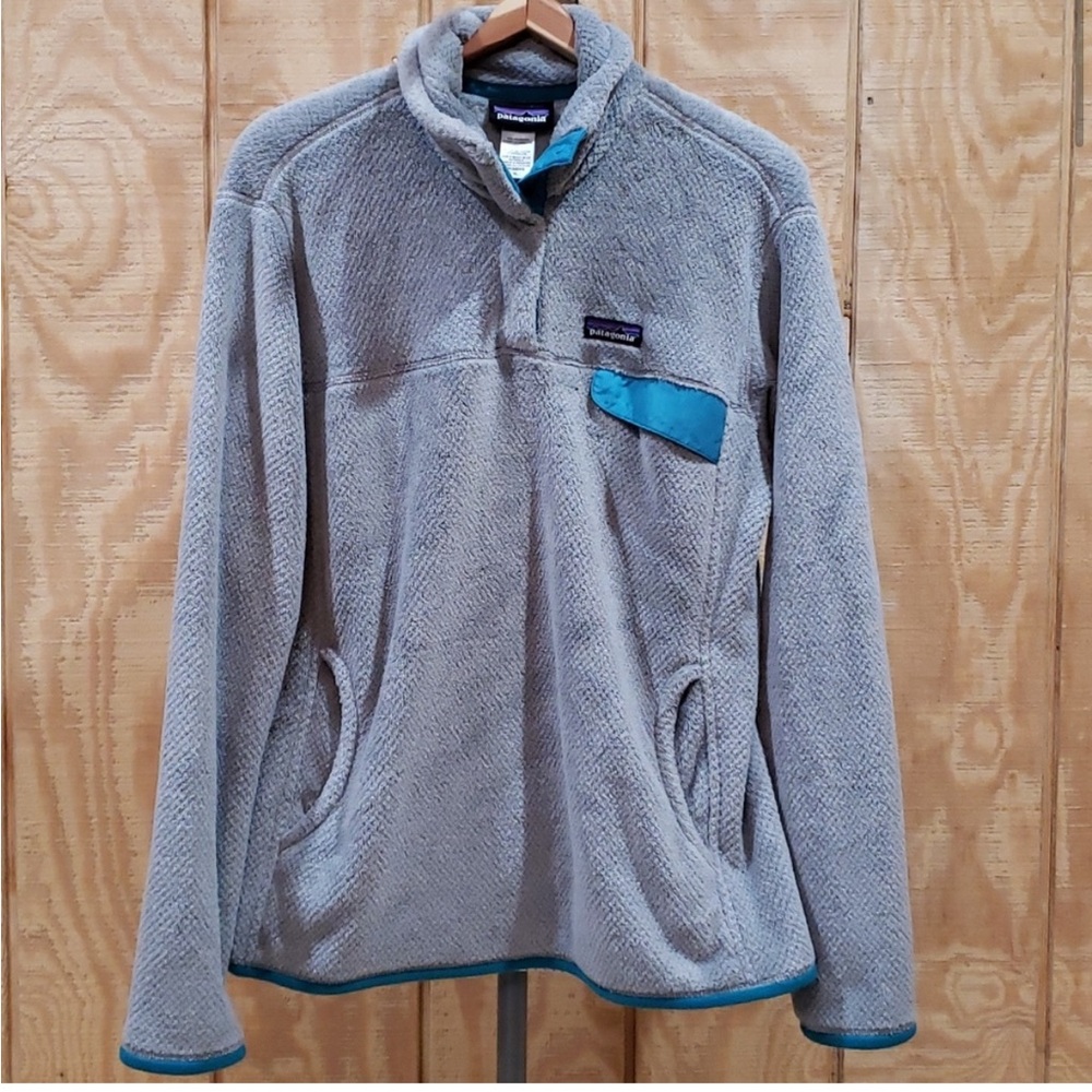 Patagonia Women's Re-Tool Gray Nickel Pullover Snap Size XL